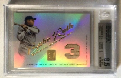 2001 TOPPS TRIBUTE BABE RUTH AUTHENTIC GAME-USED BAT BGS 8.5 (RBBR) YANKEES HOF - Image 1 of 3