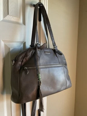 LILY JADE Rosie Convertible Tote Diaper Bag Leather Gray - Image 1 of 4