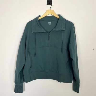 Sudadera Pullover Old Navy Active Dynamic Fleece 1/2 Cremallera Agujero para el Pulgar 2X Para Mujer Foto 1 de 4