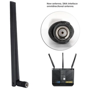 1 pièce antenne 16CM 6DBi routeur carte réseau WIFi RP-SMA femelle double bande - Photo 1/12