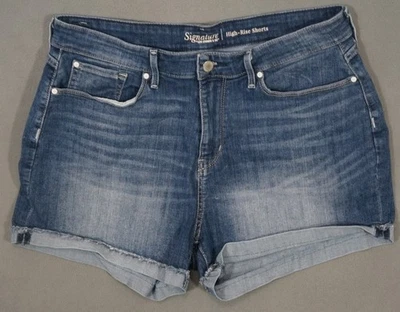 UK13429 **LEVI'S** PANTALONES CORTOS VAQUEROS DE TIRO ALTO FIRMA PARA MUJER talla 16 Foto 1 de 4