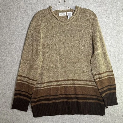 Vintage White Stag XL Womens Sweater Brown Tan Long Sleeve Knit Round Neck - Image 1 of 4
