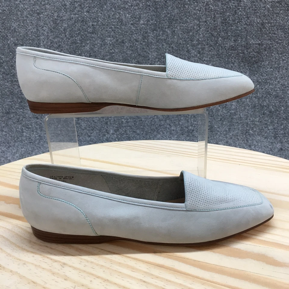 Enzo Angiolini Zapatos Mujer 8.5 M Levade Mocasines Cuero Azul Informal Puntera Cuadrada Foto 1 de 4