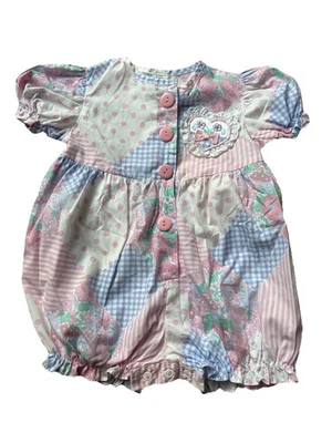 Mameluco Burbuja Estilo Vintage Patchwork 18M Años 90 Etiqueta de Papel Boho Cottage Rosa Floral Foto 1 de 4