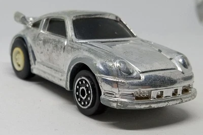Vintage Unbranded Silver Chrome Porsche 911 Turbo Friction Plastic 1:64 Works - Image 1 of 4