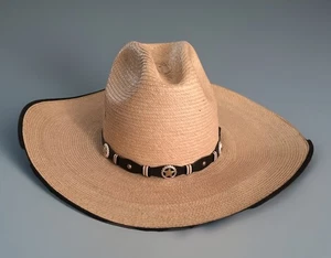 Cappello Larry Mahan's Milano "Sunset Creek" paglia naturale Texas Star taglia 7 Texas - Foto 1 di 9