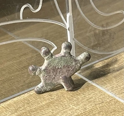 Ancien Fragment Petite Fibule Asymétrique Digitée, Mérovingienne, VI-VII ap JC - Photo 1/4