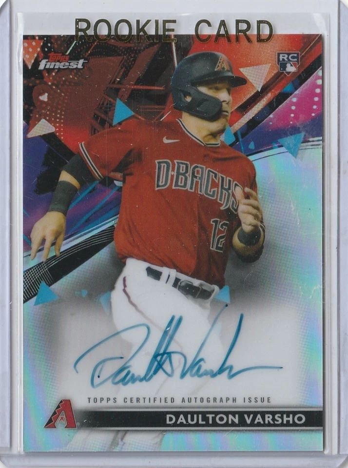 2021 Topps Finest Daulton Varsho Auto Rookie Card RC #FA-DV Mint (Blue Jays) - Image 1 of 1