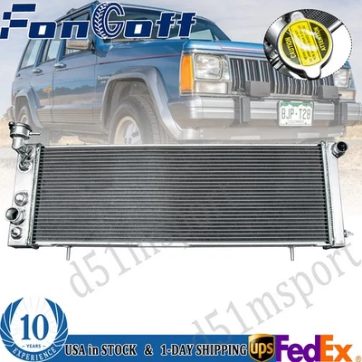 3 ряда алюминиевых радиаторов для 1991-2001 1995 Jeep Cherokee XJ 2,5 л L4 4,0 л L6 AT - Изображение 1 из 4