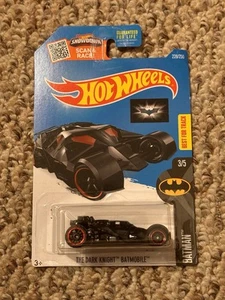 2016 Hot Wheels The Dark Knight Batmobile Black w/Redline Wheels Batman Series - Picture 1 of 4