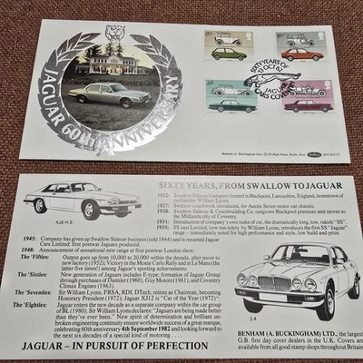 jaguar 60th anniversary First Day Cover FDC #2 - Image 1 of 4