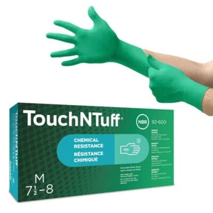 Guantes Ansell Touch Tuff Nitrilo Polvo Verde Paquete de 100 - Talla M, L, XL - Imagen 1 de 9