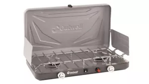 OUTWELL ANNATTO STOVE - 2 BURNER GAS CAMPING STOVE WITH STAINLESS STEEL BASE - Picture 1 of 2