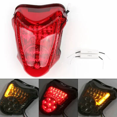 Integrated LED TailLight Turn Signals for Suzuki GSXR 1300 Hayabusa 08-20 Red H0 - Imagem 1 de 4