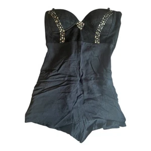 One Teaspoon THE GELDOF JISUIT Black Suede Embellished size 8 AU/4 US NWT straps - Picture 1 of 14