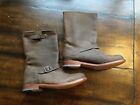 Genuine Brown Leather Boots Size 8