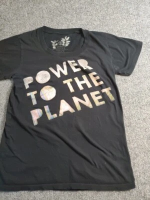 ELEMENT Organic Power To The Planet Womens Size M Black Cotton T-Shirt Soft - Image 1 of 4