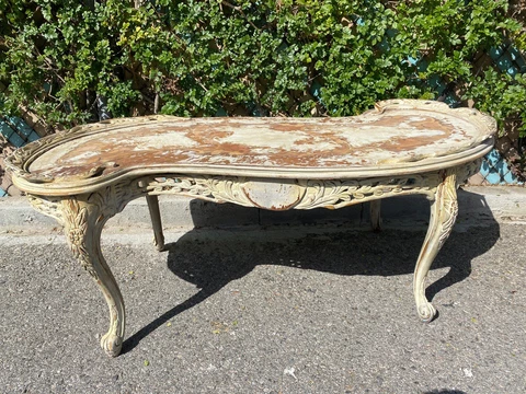 French provincial Rustic Farmhouse Italian Baroque Carved wood Coffee table Cover