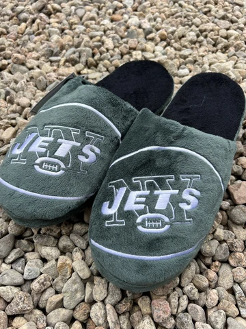 New York Jets NFL big logo plush mens size large slippers foco Cover