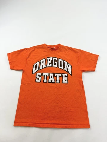 Oregon State Beavers Shirt Adult Medium Orange Short Sleeve Spell Out Hanes Cover