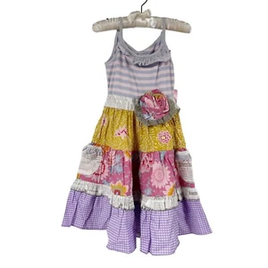 Girls NWT Mustard Pie Magnolia Pie Ruffled Tiered Dress Size 4 - Picture 1 of 8