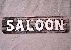 Metal Sign SALOON western bar pub old west bartender beer liquor watering hole - Picture 1 of 2