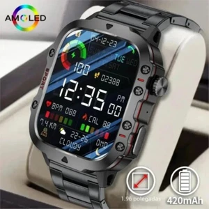 Xiaomi Military Smart Watch 1.96" IP68 5ATM Men Outdoor Fitness Health Tracker - Picture 1 of 10