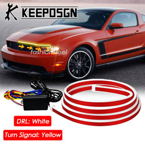 For Ford Mustang 71'' Car LED Hood Light Strip DRL TurnSignal Dynamic Start Scan