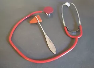 Red Stethoscope & Reflex Hammer Nurse Doctor Halloween Costume FREE SHIPPING - Picture 1 of 10