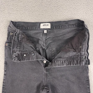Jeans Agolde Los Angeles Riley donna 28 nero bottoni fly crop fit vita alta - Foto 1 di 8