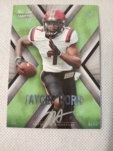 2021 JAYCEE HORN WILD CARD MATTE AUTOGRAPHED AUTO ROOKIE CARD RC /40 PANTHERS - Bild 1 von 2