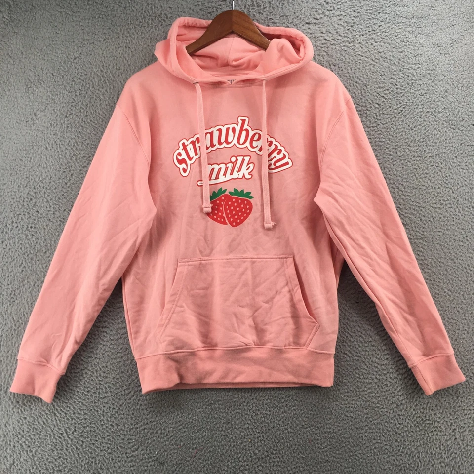 Hot Topic Sudadera con Capucha Mujer Pequeña Rosa Bolsillos Frontales Mangas Largas Informal Foto 1 de 4