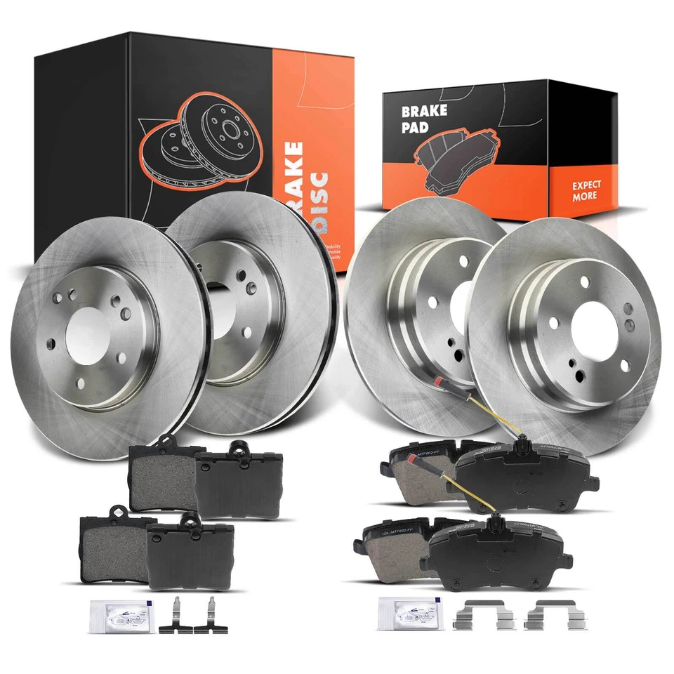 Rotor de freno de disco delantero y trasero y pastilla de freno de cerámica para Mercedes-Benz C230 C240 Foto 1 de 4