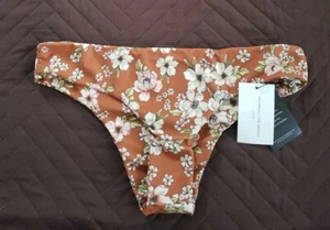 Parte inferior de bikini Faithfull The Brand Cara estampado Cecil rosa, talla US 10/AU14/XL NUEVA CON ETIQUETAS - Imagen 1 de 6