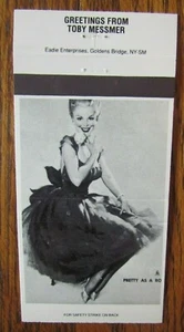 ELVGREN PIN-UP GIRLIE: PRETTY AS A ROSE (1992 MATCHBOOK MATCHCOVER) -F17 - Picture 1 of 1