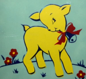 1943 azulejos antropomórficos americanos doble servicio flores casa de laca - Imagen 1 de 4