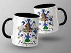 Heraldic Volkmann Family Crest Mug, German Surname Coat of Arms Coffee Cup