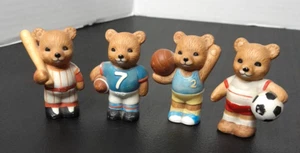 Homco Teddy Bear Sports Figurines Set of 4 Vintage #1408  - Picture 1 of 3