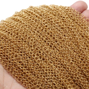 Estensore in acciaio inox oro cordolo saldato maglia catena fai da te - Foto 1 di 2