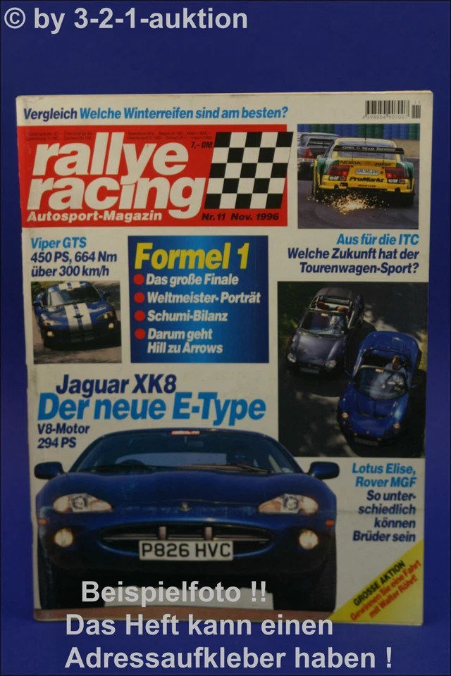 Rallye Racing 11/96 Dodge Viper GTS Jaguar XK 8 Lotus - Immagine 1 di 1