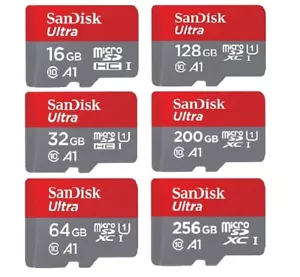 SanDisk 32GB 64GB 128GB 256GB 512GB ULTRA A1 Micro SD Memory Card lot C10 120MBs - Picture 1 of 13