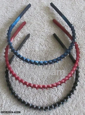 CIERRE 1+1+1 DIADEMA DURA PLÁSTICO NUEVO COLOR / PEINE / ENCAJE / PIEDRA IRIDISCENTE Foto 1 de 2