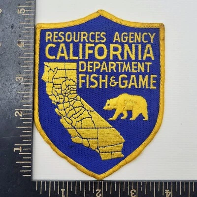 California Department Fish & Game Resources Agency CA Police Patch Vintage Foto 1 de 2