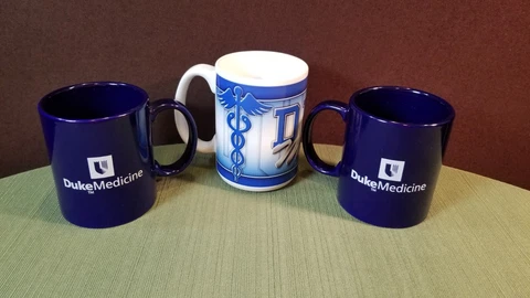 3x Duke University Medical School Coffee Cup Mugs Cover