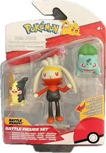 Pokemon Battle Figure Set Raboot, Morpeko, Bulbasaur New 2023 - Picture 1 of 2