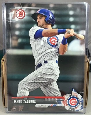 2017 TOPPS BOWMAN PROSPECTS 5X7 #BP131 MARK ZAGUNIS CHICAGO CUBS 17/49 - Image 1 of 2