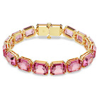 Swarovski Millenia Bracelet Octagon Cut, Pink, Gold-tone Plated