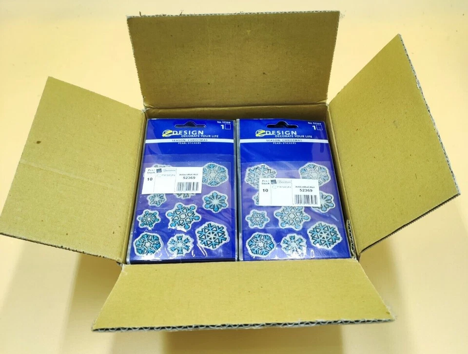 Avery Z-Design Zweckform 100 Pack Creative Sticker Glitzer Schnee Flocken - Bild 1 von 4