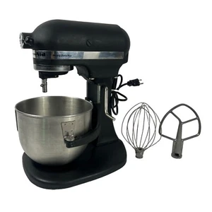 KitchenAid Heavy Duty Plus Lift Standmixer Mattschwarz 5qt 10 Geschwindigkeiten KSM50HDPBK - Bild 1 von 10
