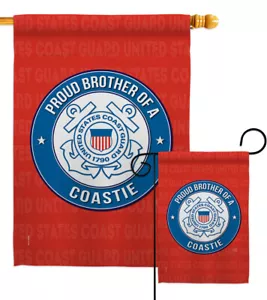 Orgulloso Hermano Jardín Costero Bandera Guardia Costera Fuerzas Armadas Patio Casa Banner - Imagen 1 de 17